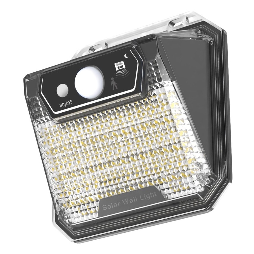 LED saulės energijos sieninis šviestuvas su jutikliu LED/3W/5,5V IP65
