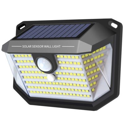 LED saulės energijos sieninis šviestuvas su jutikliu LED/4W/5,5V IP65