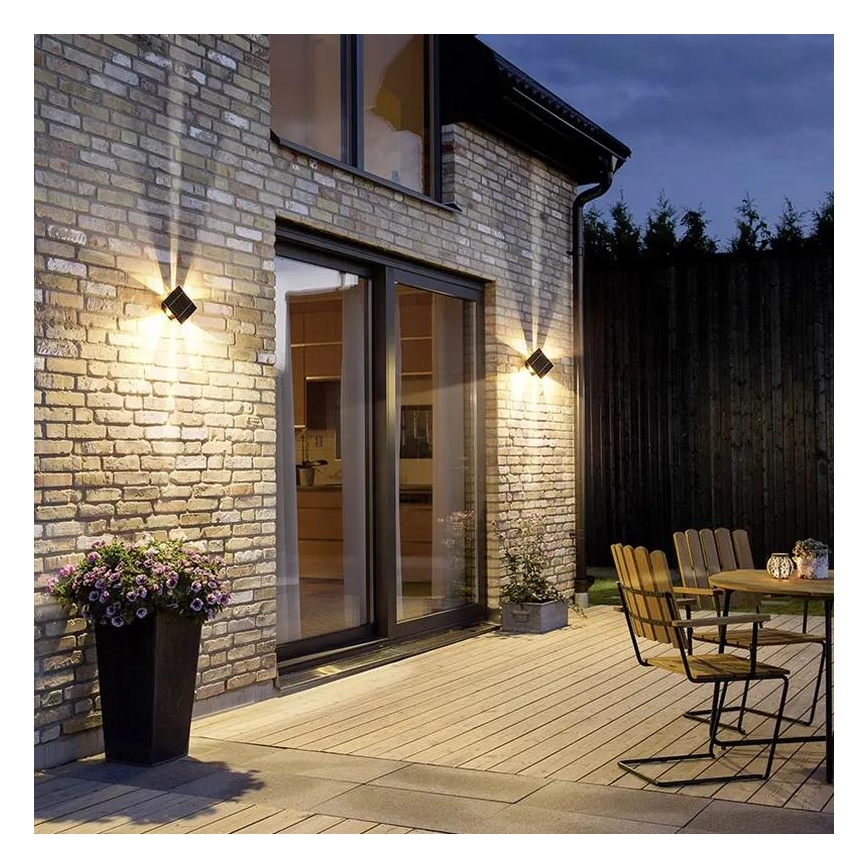 LED Saulės energijos sieninis šviestuvas su jutikliu LED/2W/5V IP54