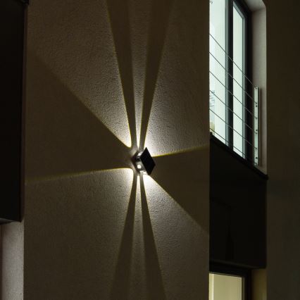 LED Saulės energijos sieninis šviestuvas su jutikliu LED/2W/5V IP54