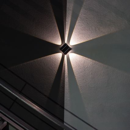 LED Saulės energijos sieninis šviestuvas su jutikliu LED/2W/5V IP54