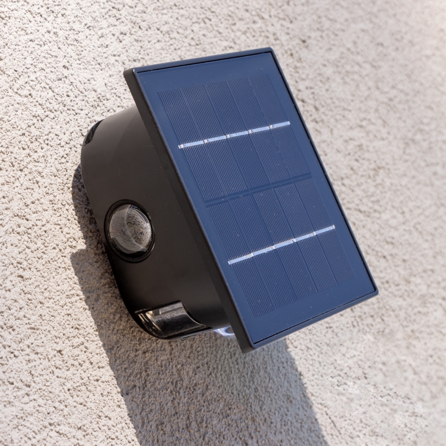 LED Saulės energijos sieninis šviestuvas su jutikliu LED/2W/5V IP54