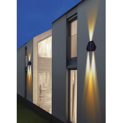 LED Saulės sieninis šviestuvas su jutikliu LED/2W/5V IP54 1300 mAh
