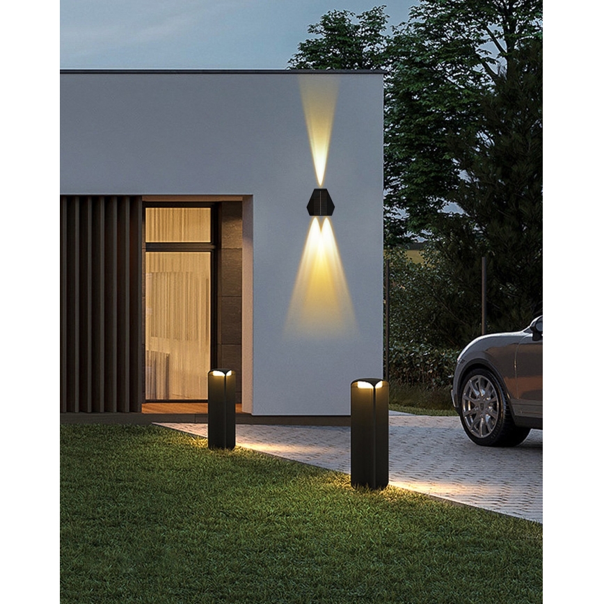LED Saulės sieninis šviestuvas su jutikliu LED/2W/5V IP54 1300 mAh