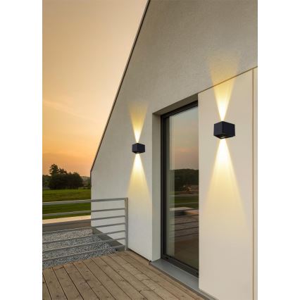 LED Saulės sieninis šviestuvas su jutikliu LED/2W/5V IP54 1300 mAh