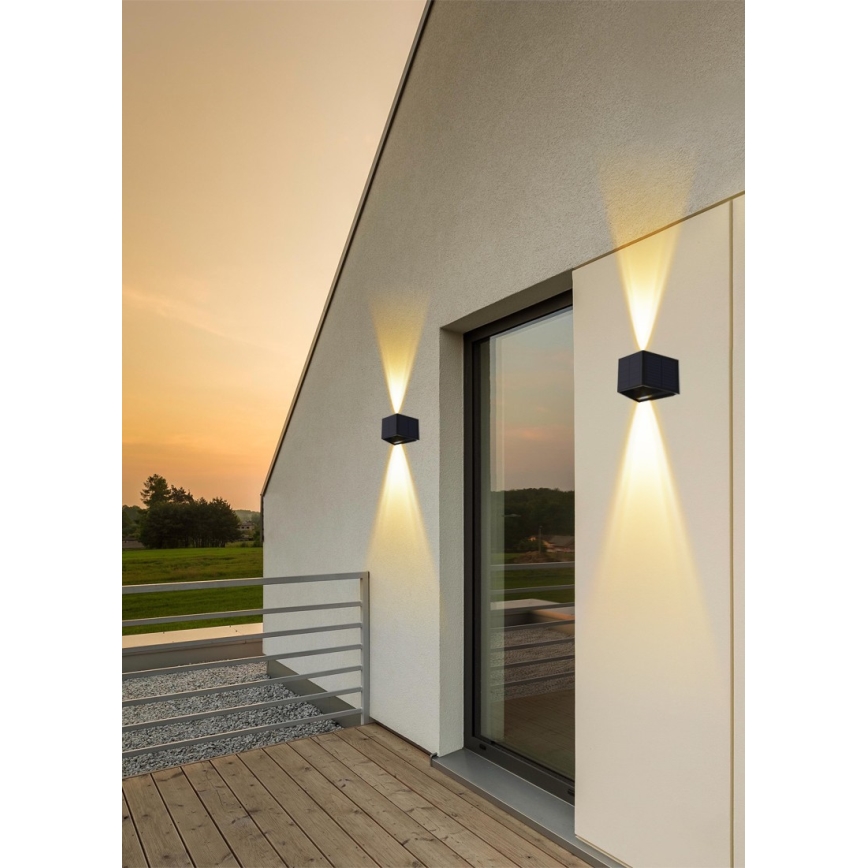 LED Saulės sieninis šviestuvas su jutikliu LED/2W/5V IP54 1300 mAh
