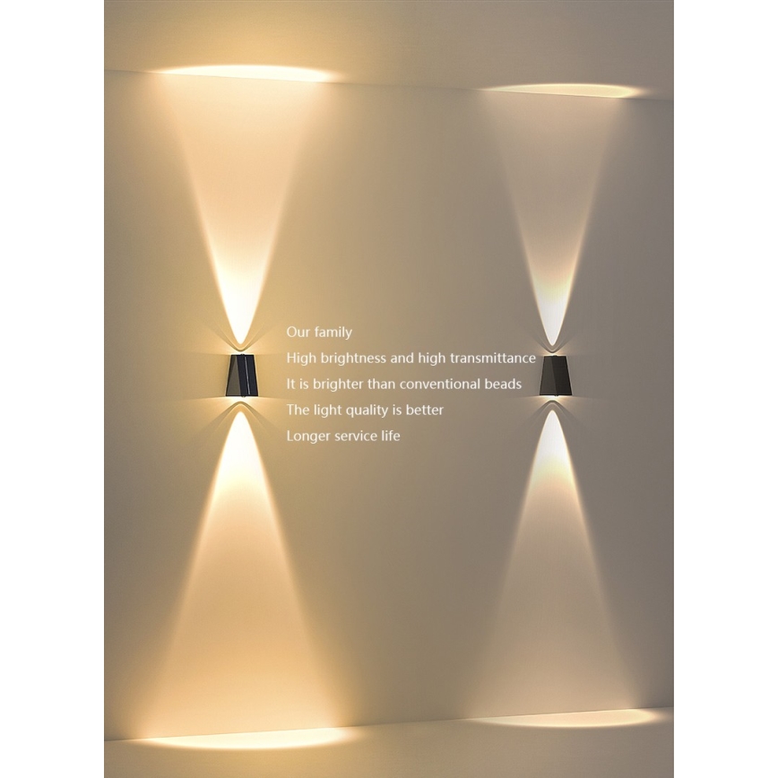LED saulės energijos sieninis šviestuvas su jutikliu LED/2W/5V IP54