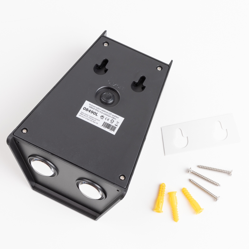 LED saulės energijos sieninis šviestuvas su jutikliu LED/2W/5V IP54