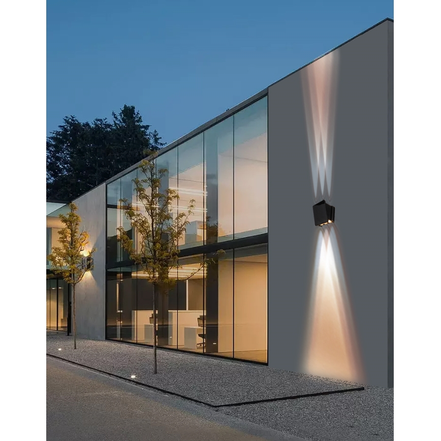 LED saulės energijos sieninis šviestuvas su jutikliu LED/2W/5V IP54