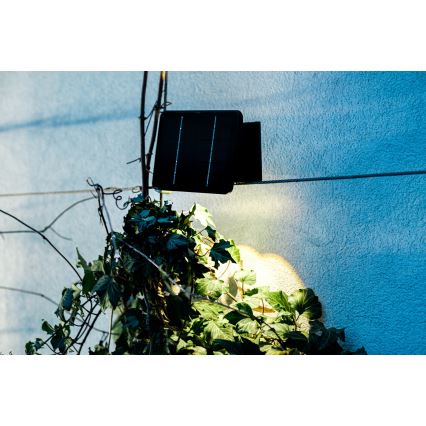 LED saulės energijos sieninis šviestuvas su jutikliu LED/2W/5V IP54