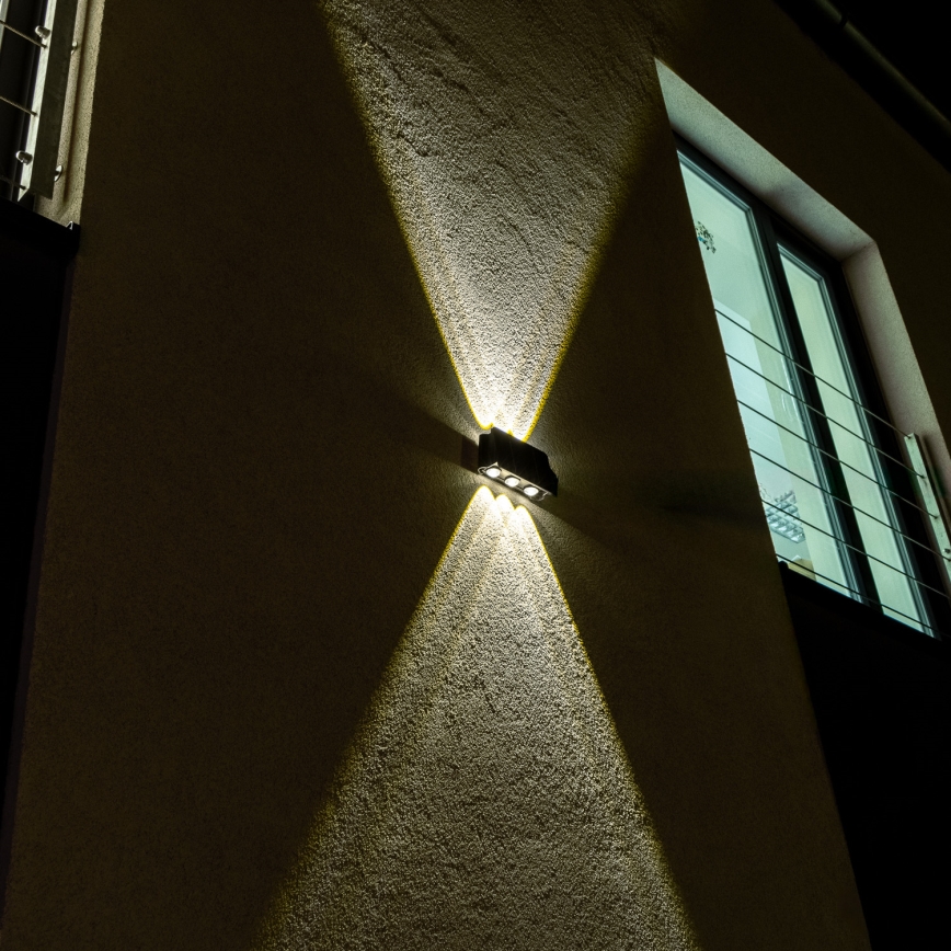LED saulės energijos sieninis šviestuvas su jutikliu LED/2W/5V IP54