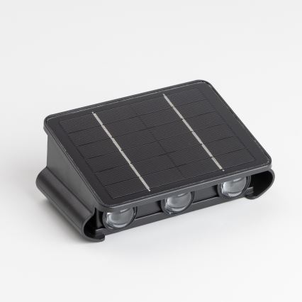 LED saulės energijos sieninis šviestuvas su jutikliu LED/2W/5V IP54