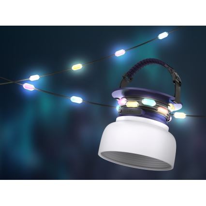 LED RGB Nešiojamas saulės įkraunamas lempa su LED grandinė LED/10W/5V 3600 mAh IP65