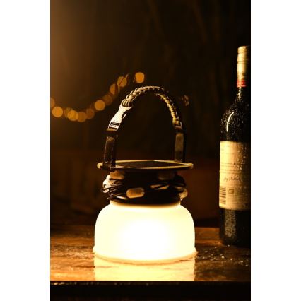 LED RGB Nešiojamas saulės įkraunamas lempa su LED grandinė LED/10W/5V 3600 mAh IP65
