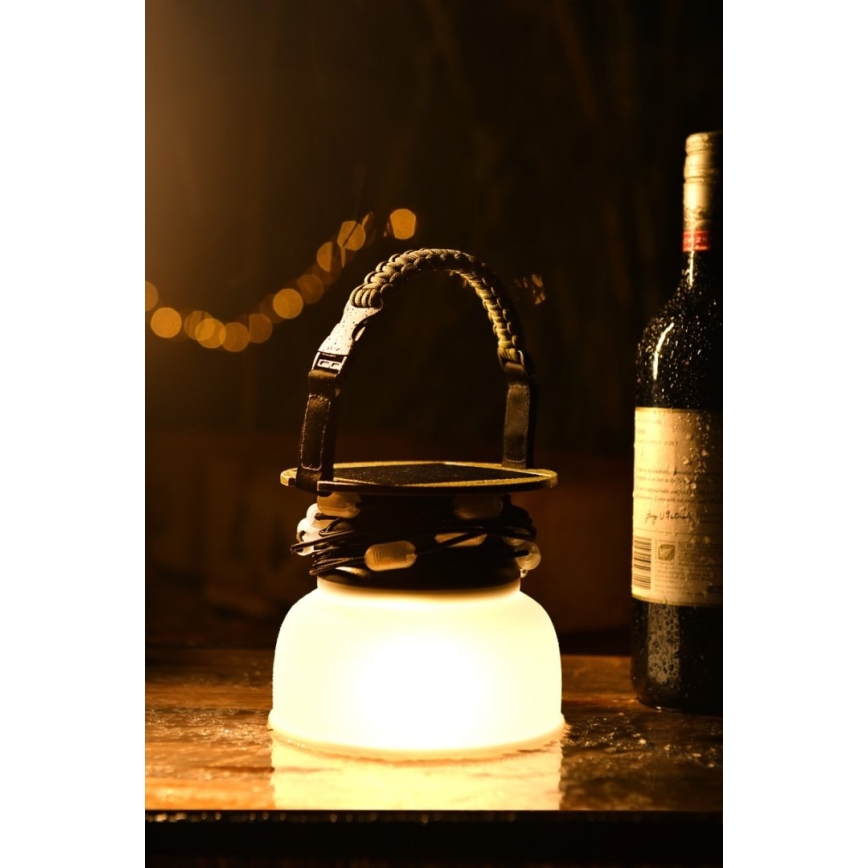 LED RGB Nešiojamas saulės įkraunamas lempa su LED grandinė LED/10W/5V 3600 mAh IP65