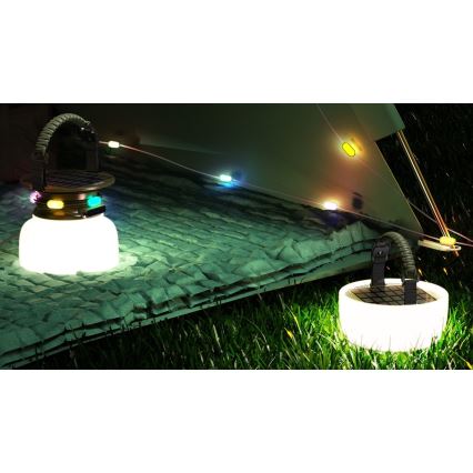LED RGB Nešiojamas saulės įkraunamas lempa su LED grandinė LED/10W/5V 3600 mAh IP65