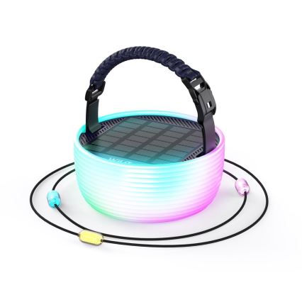 LED RGB Nešiojamas saulės įkraunamas lempa su LED grandinė LED/10W/5V 3600 mAh IP65
