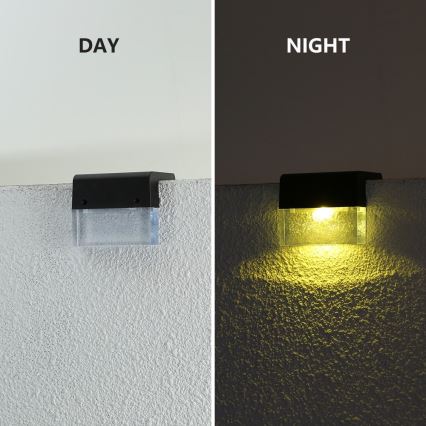 KOMPLEKTAS 6x LED RGB Saulės energija įkraunamas sieninis šviestuvas LED/1W/1,2V 3500K IP65