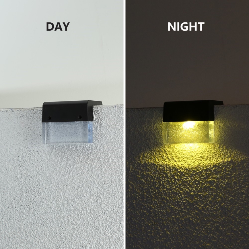 KOMPLEKTAS 6x LED RGB Saulės energija įkraunamas sieninis šviestuvas LED/1W/1,2V 3500K IP65