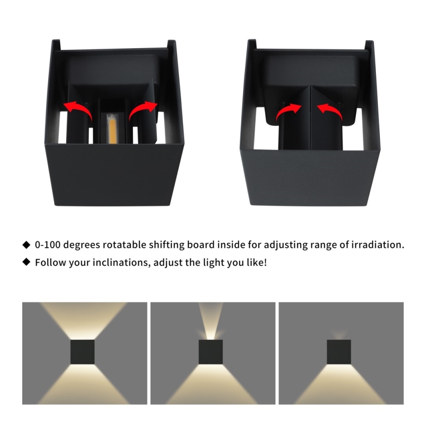 Immax 08510L - LED lauko sieninis šviestuvas DICE LED/6W/230V 3000K IP65