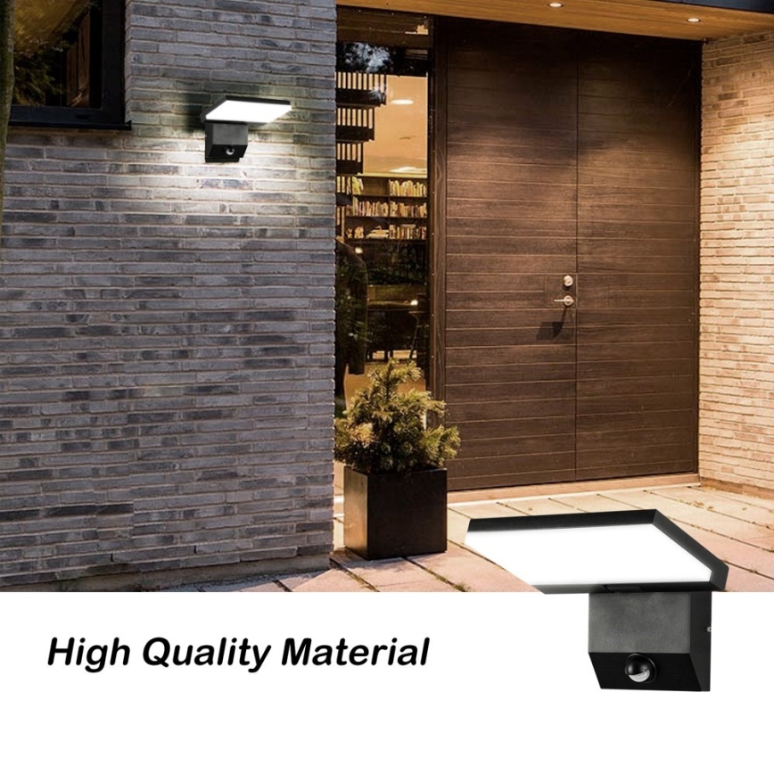 LED lauko sieninis šviestuvas su jutikliu MODERN LED/18W/230V IP65