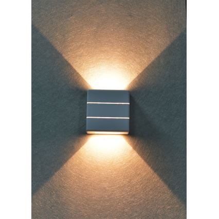 LED lauko sieninis šviestuvas LUXLINE 6W/230V 3000K IP54 baltas