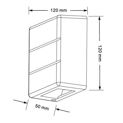 LED lauko sieninis šviestuvas LUXLINE LED/6W/230V 3000K IP54 ąžuolas