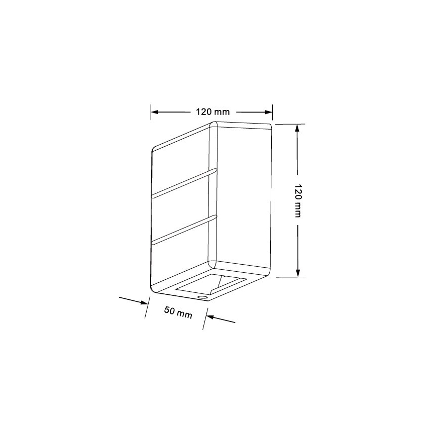 LED lauko sieninis šviestuvas LUXLINE LED/6W/230V 3000K IP54 ąžuolas