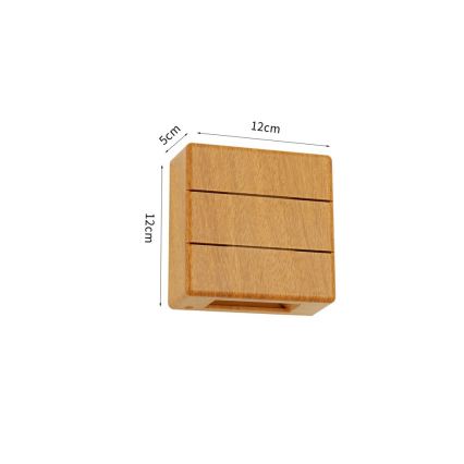 LED lauko sieninis šviestuvas LUXLINE LED/6W/230V 3000K IP54 ąžuolas