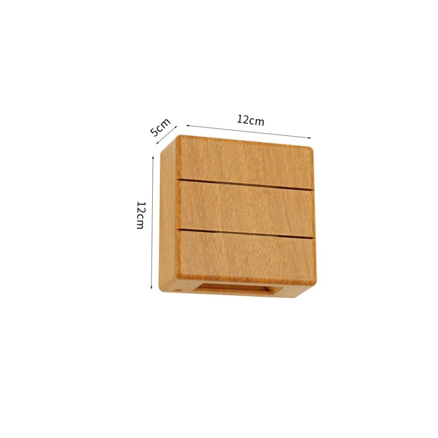 LED lauko sieninis šviestuvas LUXLINE LED/6W/230V 3000K IP54 ąžuolas