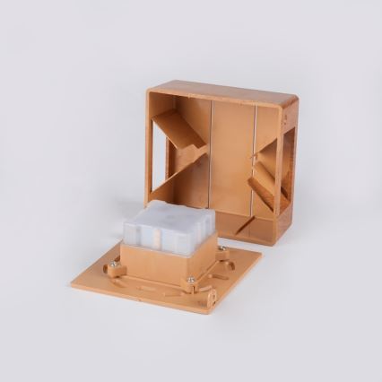 LED lauko sieninis šviestuvas LUXLINE 6W/230V 3000K IP54 riešutmedžio