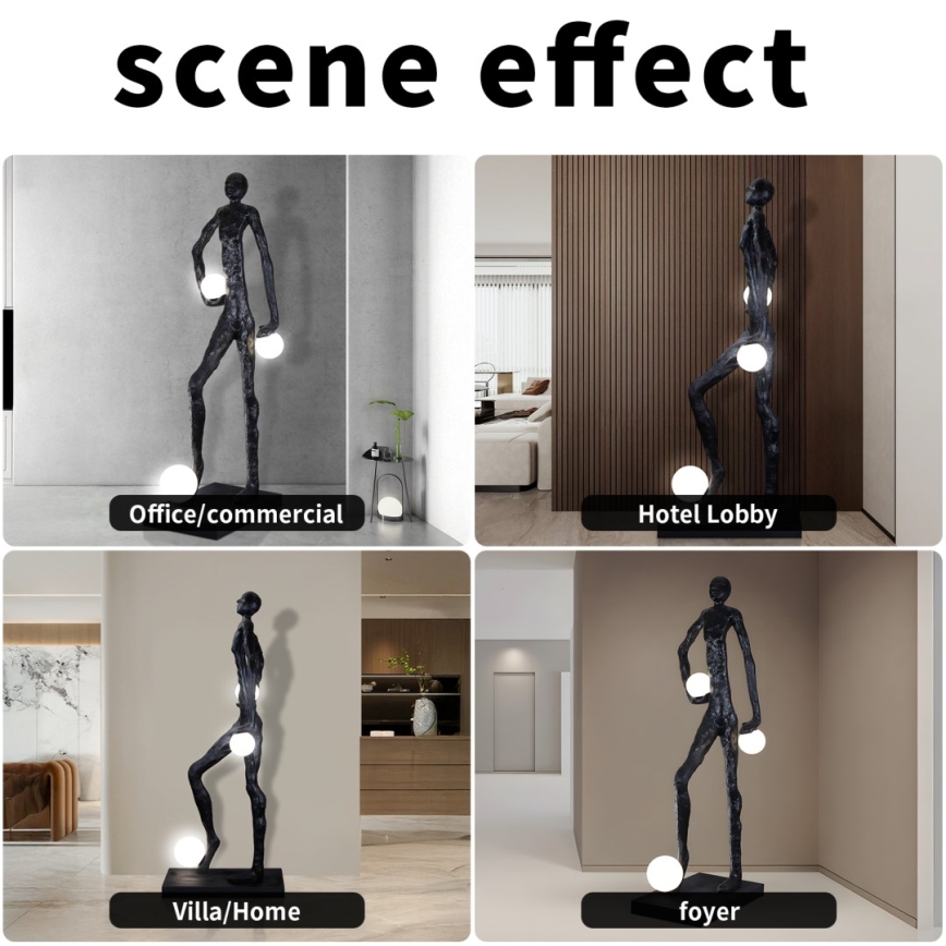 Pastatoma lempa SILUETTE 3xE27/60W/230V 185 cm Aura