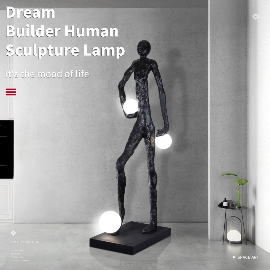 Pastatoma lempa SILUETTE 3xE27/60W/230V 185 cm Aura