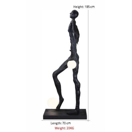 Pastatoma lempa SILUETTE 3xE27/60W/230V 185 cm Aura