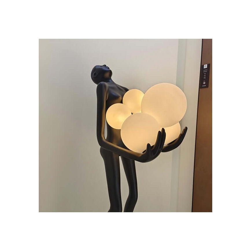 Grindinė lempa SILUETTE 6xE27/25W/230V 180 cm Human Ball