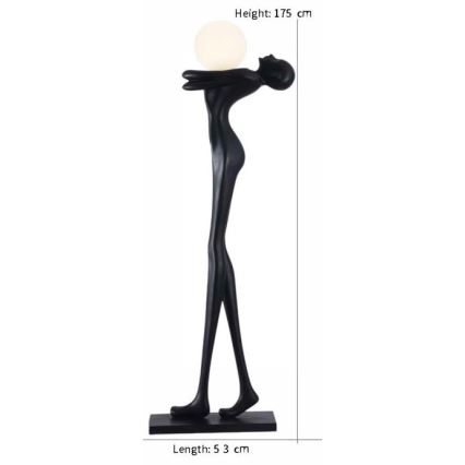 Grindinė lempa SILUETTE 1xE27/25W/230V 175 cm Moteris