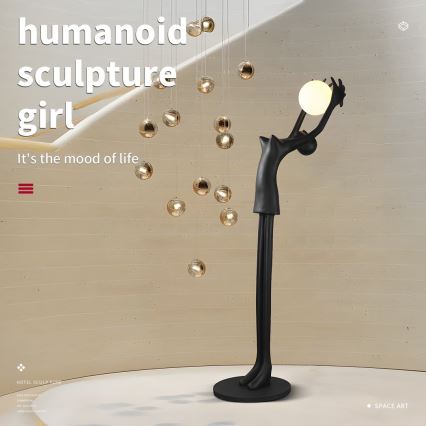 Grindinis šviestuvas SILUETTE 1xE27/25W/230V 210 cm Human Girl