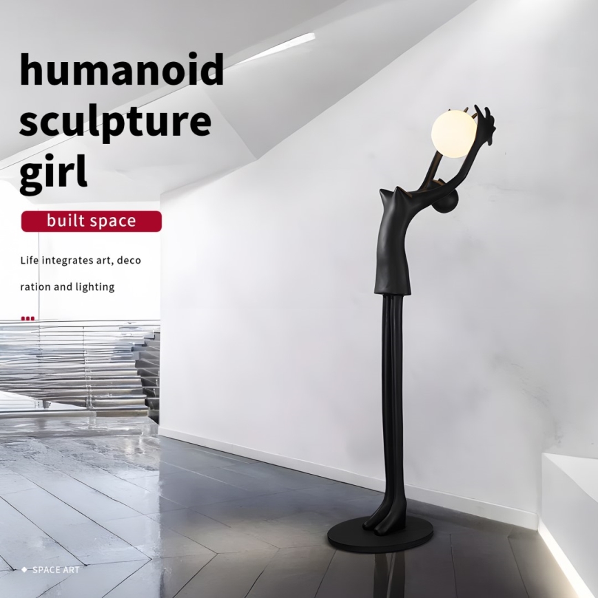 Grindinis šviestuvas SILUETTE 1xE27/25W/230V 210 cm Human Girl