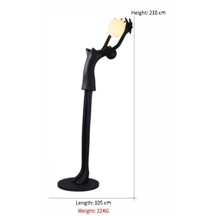 Grindinis šviestuvas SILUETTE 1xE27/25W/230V 210 cm Human Girl