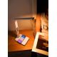 LED Pritemdoma stalinė lempa su belaidžiu įkrovimu QI ir USB KINGFISHER LED/8,5W/230V balta