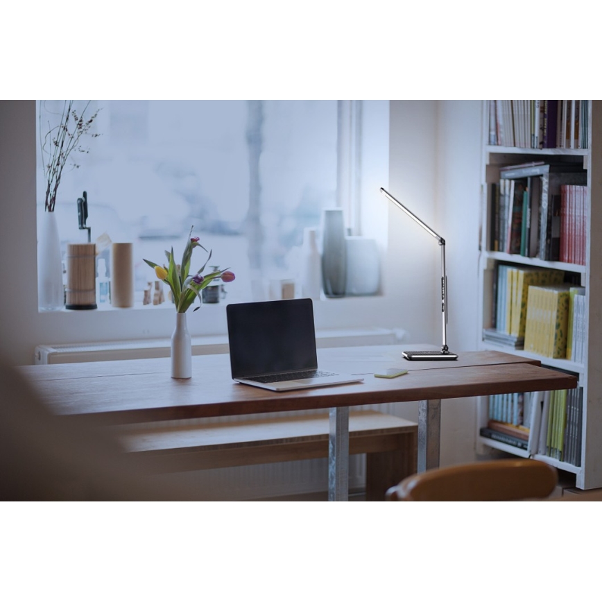 LED Reguliuojama stalinė lempa LED/8,5W/230V su belaidžiu įkrovimu