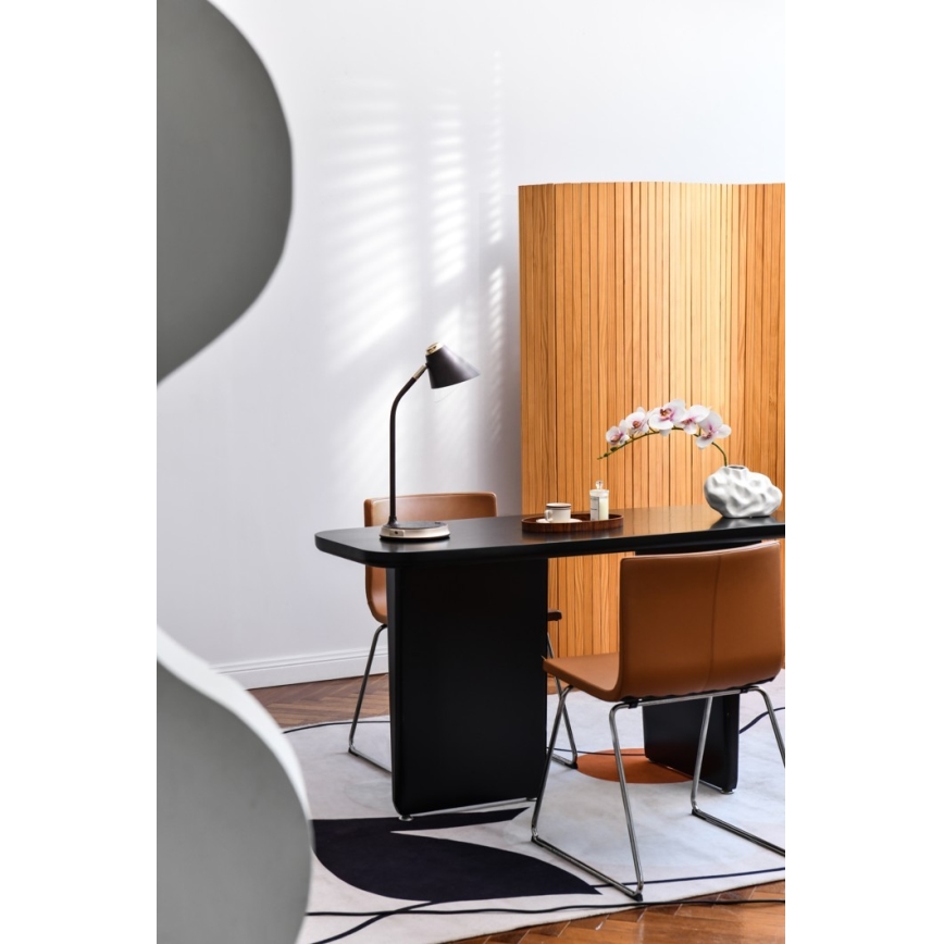 LED Reguliuojama stalinė lempa su belaidžiu įkrovimu FINCH LED/9W/12/230V ruda/auksinė