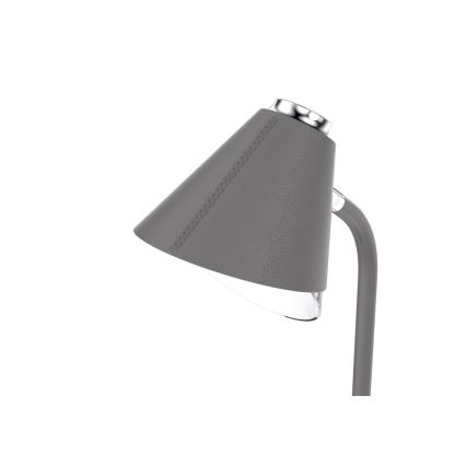 Reguliuojama LED stalinė lempa su belaidžiu įkrovimu FINCH LED/9W/12/230V pilka/blizgus chromas