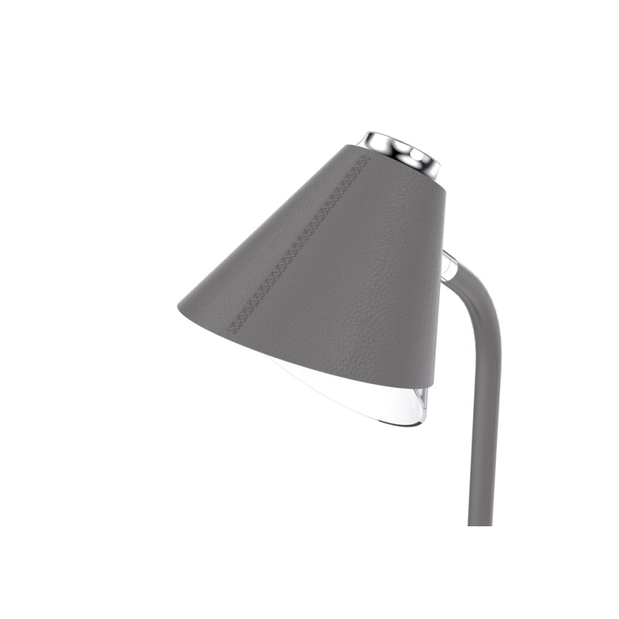 Reguliuojama LED stalinė lempa su belaidžiu įkrovimu FINCH LED/9W/12/230V pilka/blizgus chromas