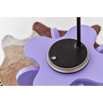 LED Reguliuojama stalinė lempa su belaidžiu įkrovimu FINCH LED/9W/12/230V pilka/blizgus chromas