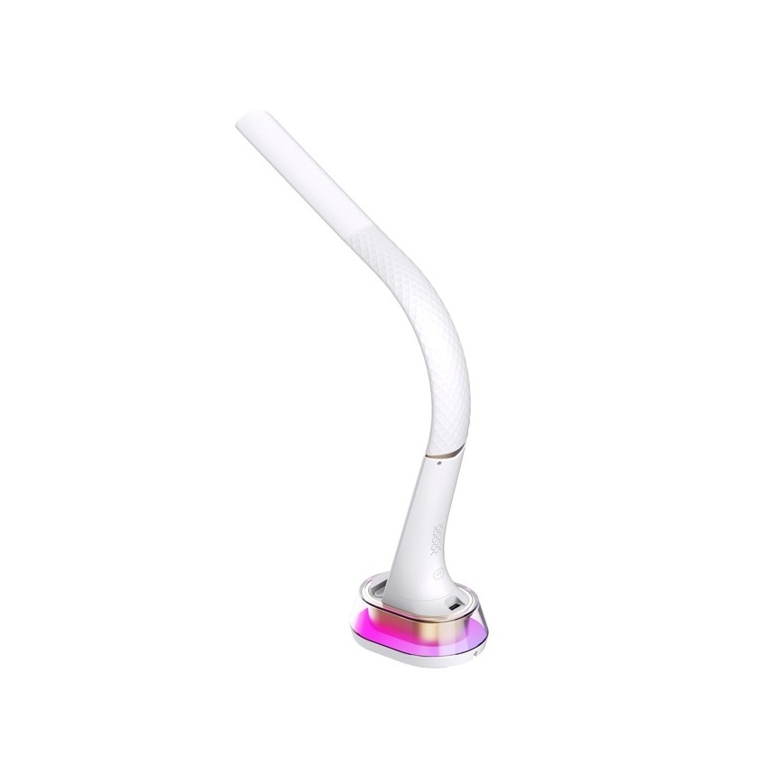 LED RGB Reguliuojama stalinė lempa su belaidžiu įkrovimu CORELLA LED/7W/12/230V balta