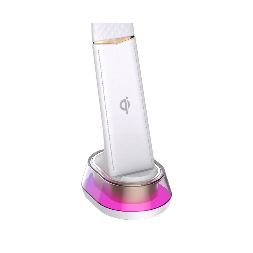 LED RGB Reguliuojama stalinė lempa su belaidžiu įkrovimu CORELLA LED/7W/12/230V balta