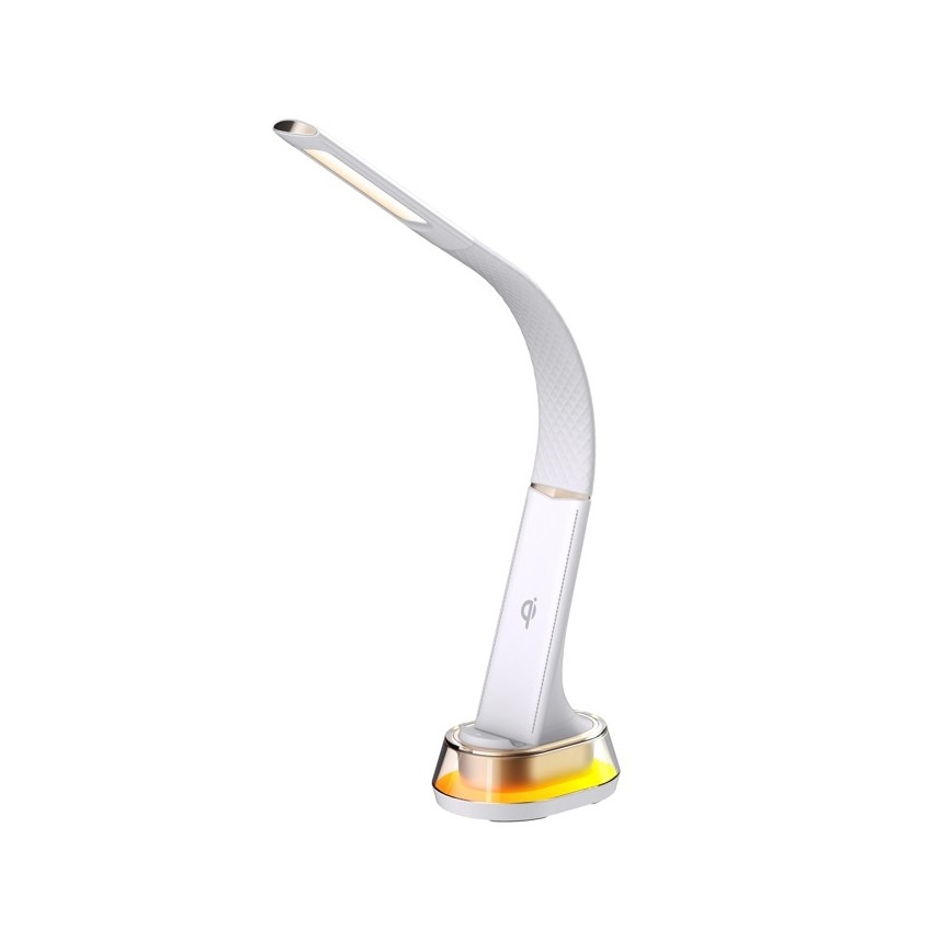 LED RGB Reguliuojama stalinė lempa su belaidžiu įkrovimu CORELLA LED/7W/12/230V balta