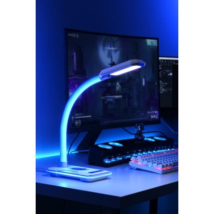 LED RGBW Pritemdomas stalinis šviestuvas Su Qi įkrovimas 30W/230V 3000K/4000K/5000K juoda