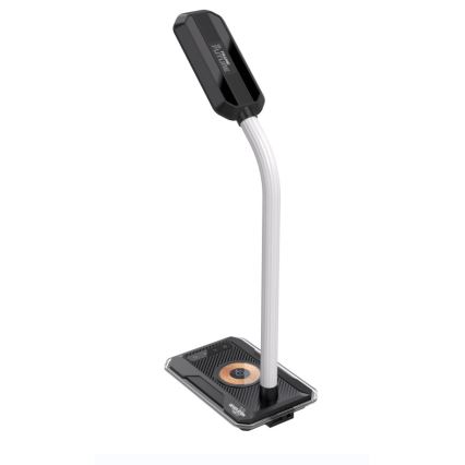 LED RGBW Pritemdomas stalinis šviestuvas Su Qi įkrovimas 30W/230V 3000K/4000K/5000K juoda